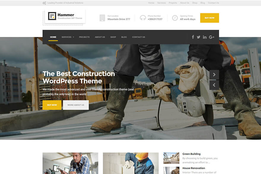 Hammer - Construction WP Theme in WordPress Business Themes - product preview 8