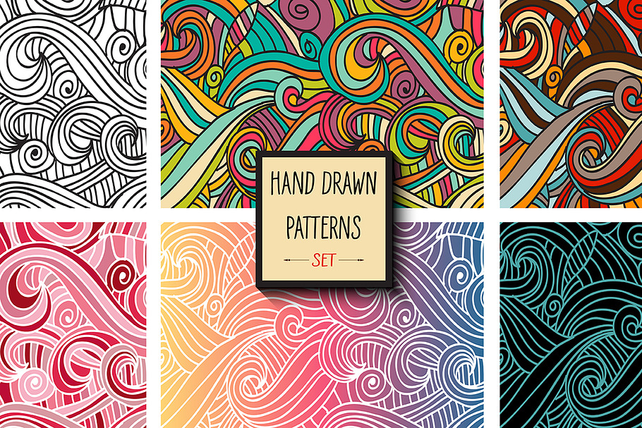Curly pattern set. in Patterns - product preview 8