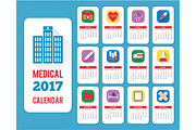 Monthly Medical Wall Calendar 2017 