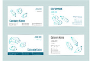 Set of business card templates