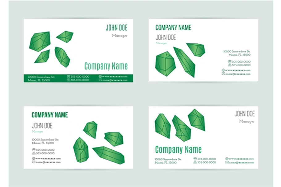 Set of business card templates in Business Card Templates - product preview 8