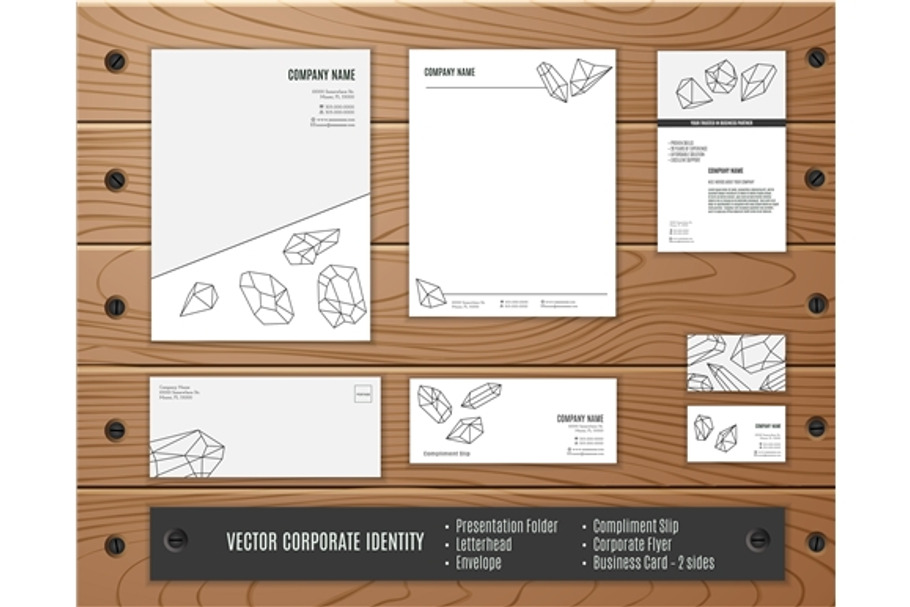 Vector corporate identity templates in Stationery Templates - product preview 8