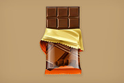 Chocolate bar, vector icon