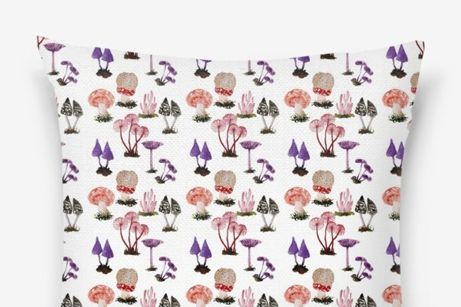 Seamless pattern with mushrooms in Patterns - product preview 8