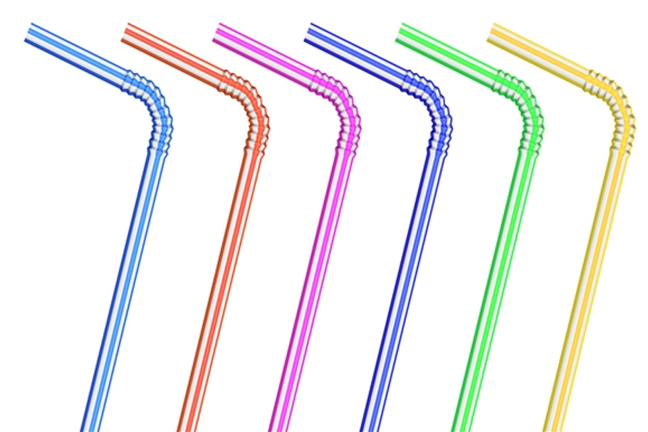 Cocktail straws isolated in Objects - product preview 8