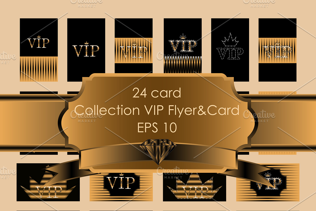 Set VIP Flyers&Card  in Objects - product preview 8