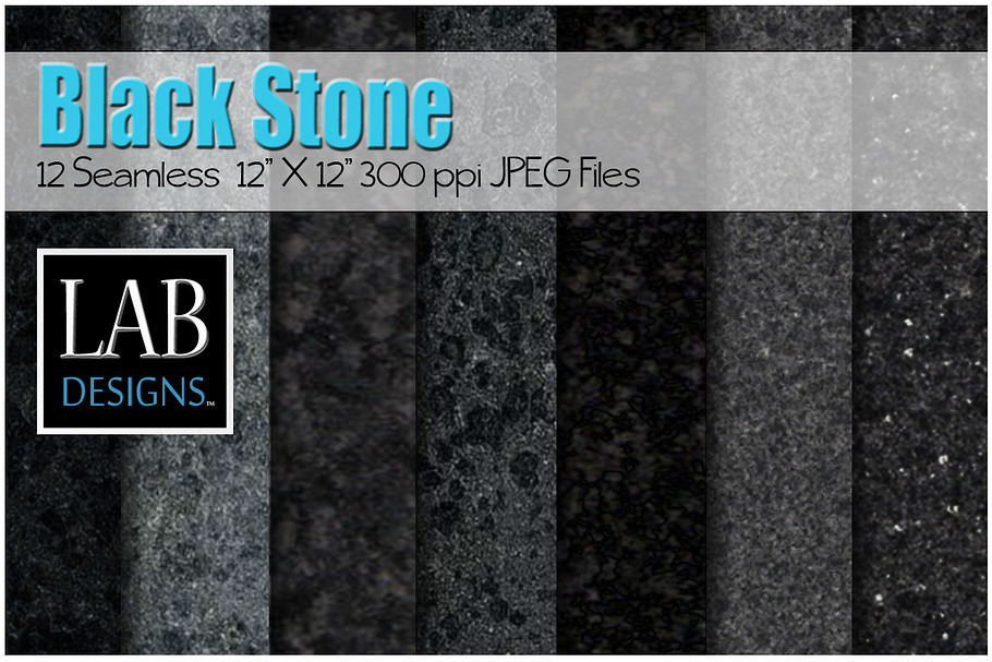 12 Seamless Black Stone Textures in Textures - product preview 8