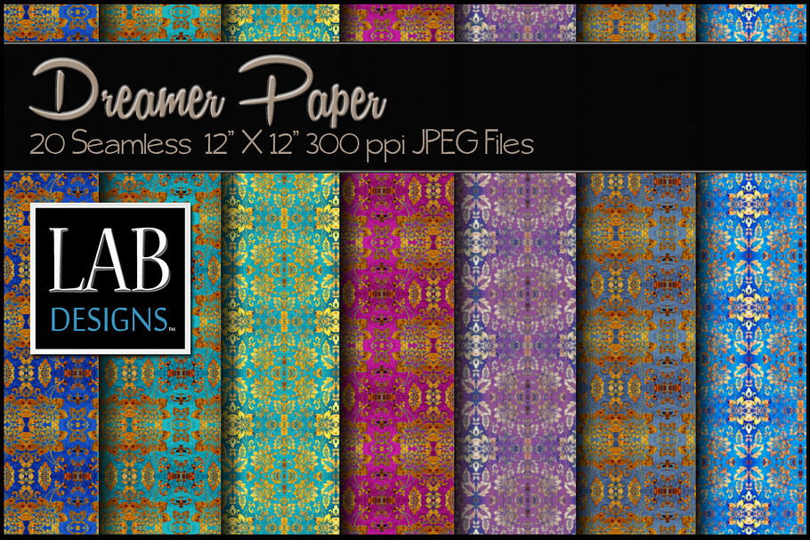 20 Foil Damask Paper Textures in Textures - product preview 8