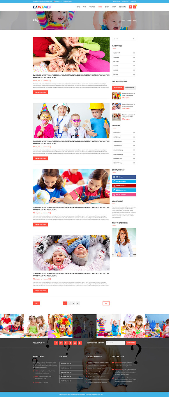 SJ Uking Joomla KindergartenTemplate in Website Templates - product preview 1