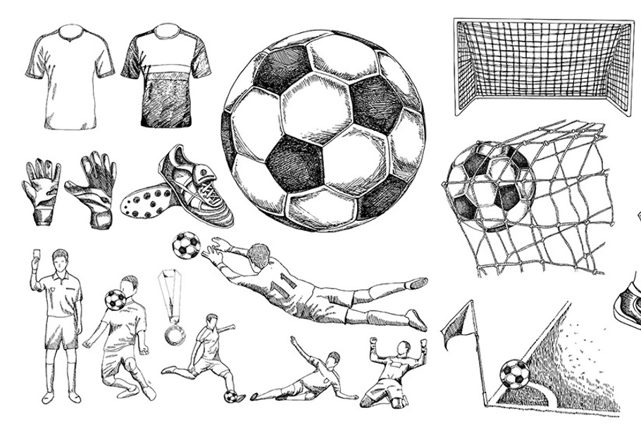 Soccer Drawing in Illustrations - product preview 8