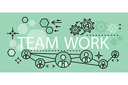 Team Work Concept Banner Design
