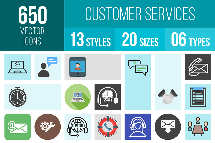 650 Customer Services Icons