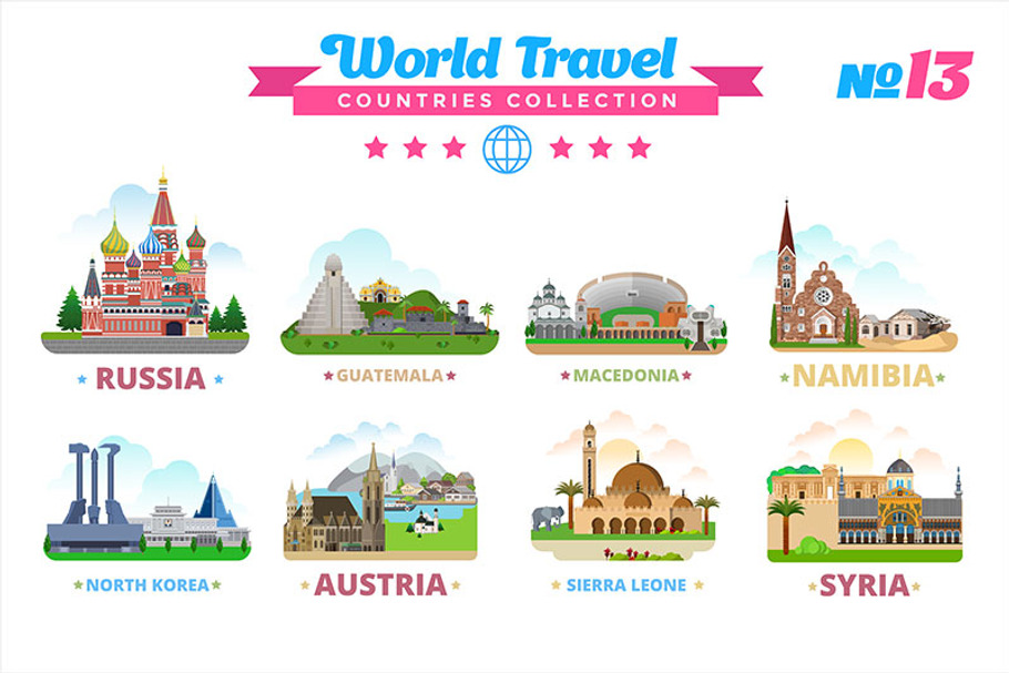 World Travel Countries Collection 13