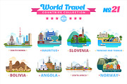 World Travel Countries Collection 21