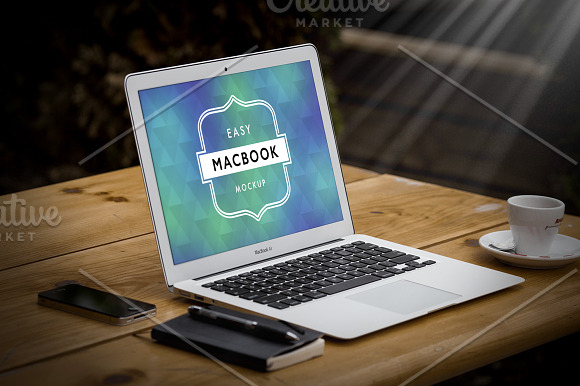 Mockup Macbook Air 6 in Mobile & Web Mockups - product preview 2
