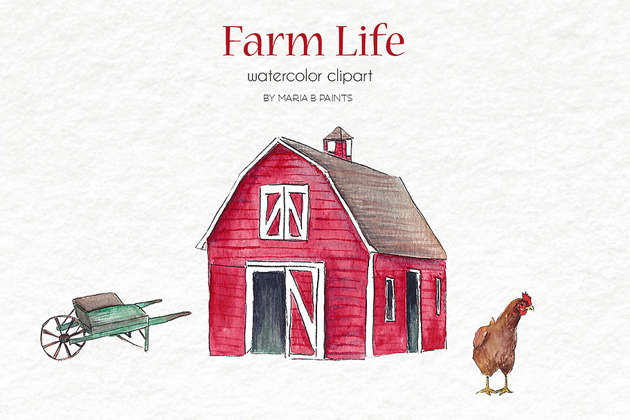 Farm Themed Clipart Set