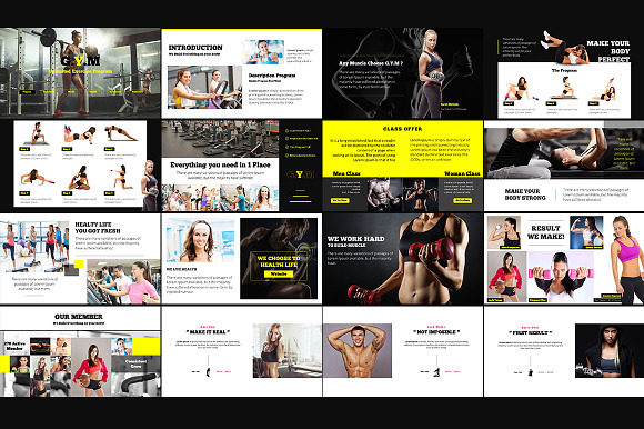 Fitness Center Powerpoint Template in PowerPoint Templates - product preview 1