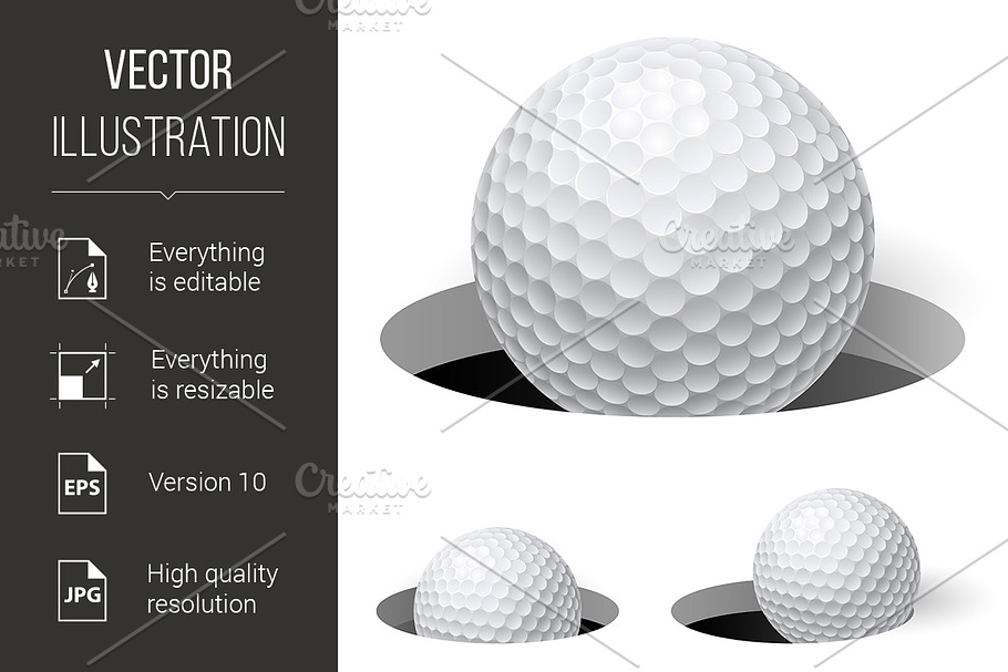 Golf balls in Graphics - product preview 8