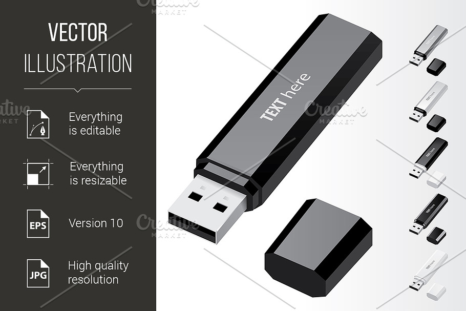 USB Flash Drive in Graphics - product preview 8