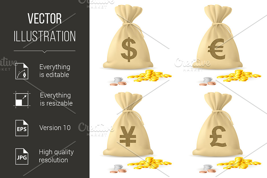 Money Bags in Graphics - product preview 8