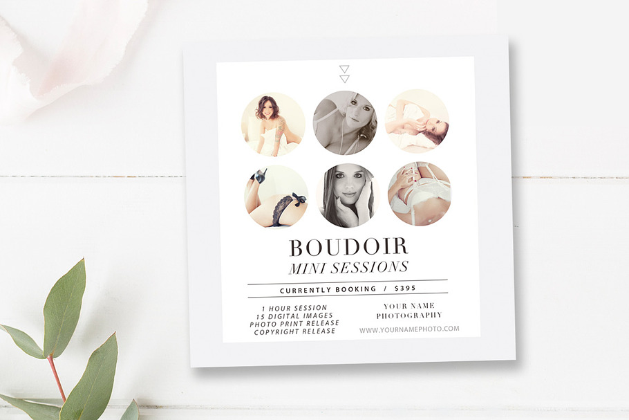 5x5 Boudoir Marketing Board in Flyer Templates - product preview 8