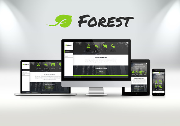 Forest - Vertical Nav Muse Template in Website Templates - product preview 1