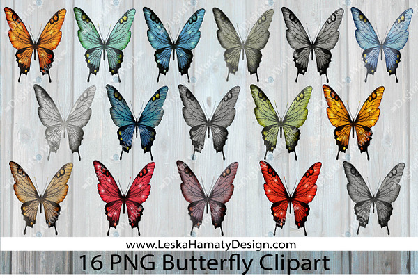 Butterfly Clip Art - Glitter 