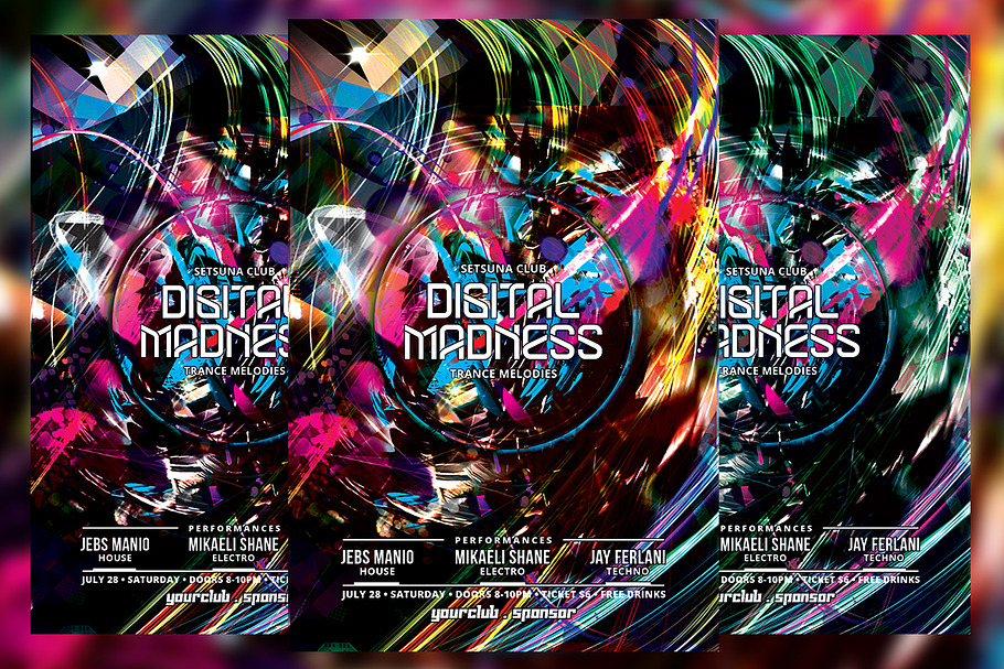 Digital Madness Flyer in Flyer Templates - product preview 8
