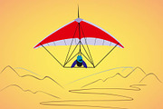 Hang glider vector illustration