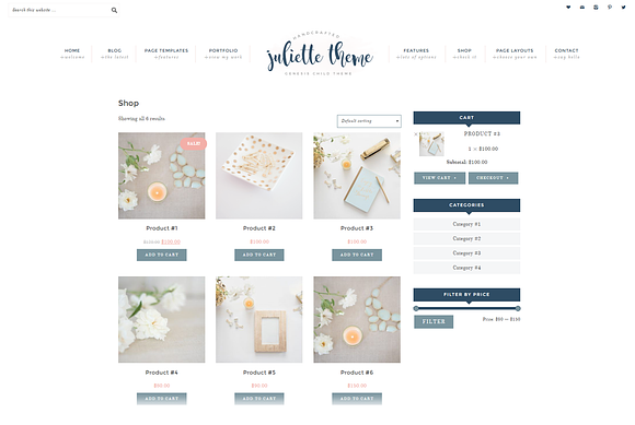Portfolio eCommerce Genesis theme Ju in WordPress Business Themes - product preview 2