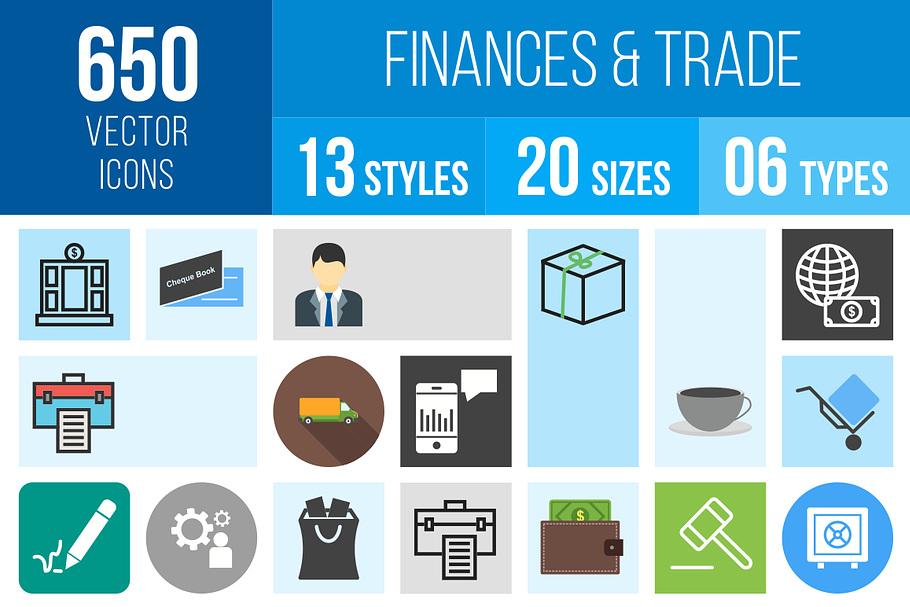 650 Finances & Trade Icons