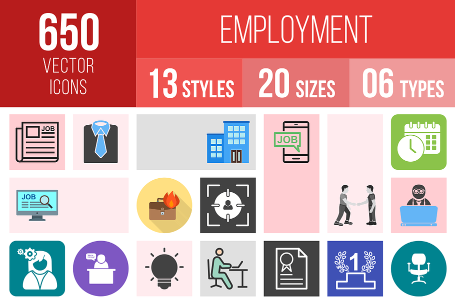 650 Employment Icons