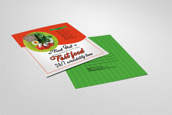 Fast Food Post Card in Postcard Templates - product preview 3