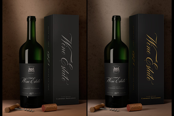 Wine / Restaurant Mock-Ups Set in Product Mockups - product preview 4