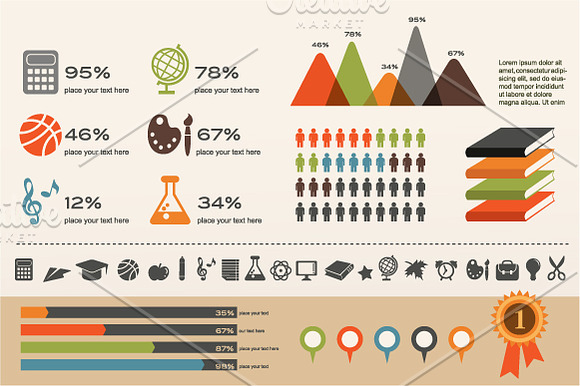 Education infographic design in Illustrations - product preview 1