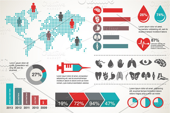 Medical and Healthcare Infographic in Illustrations - product preview 1