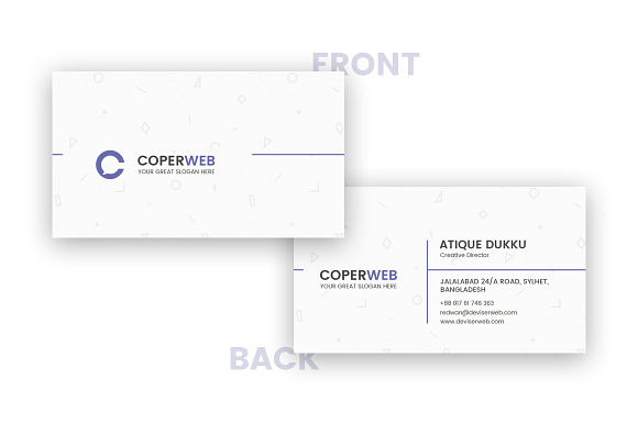 Creative Minimal Business Card in Business Card Templates - product preview 2
