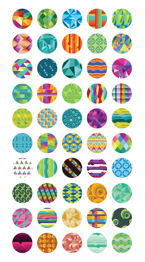 50 Vector Geometric Patterns in Patterns - product preview 1