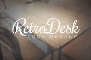 Logo Mockup Retro Desk