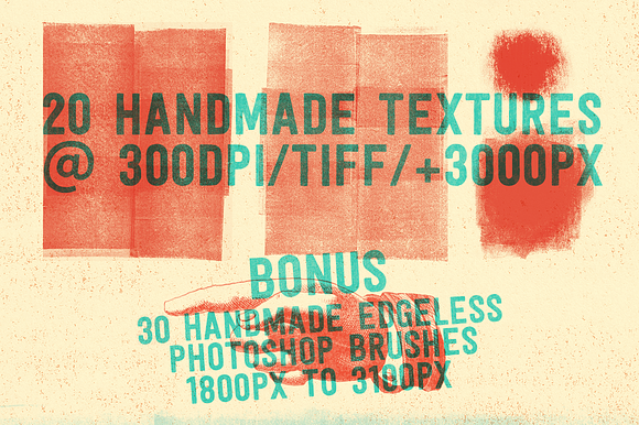 Letterpress & Dry-Ink Print Textures in Textures - product preview 3