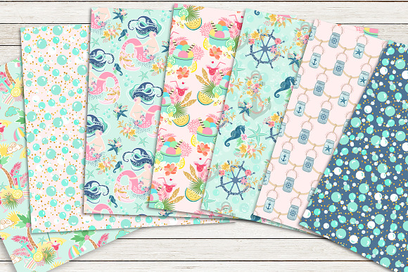 SUMMER digital papers in Patterns - product preview 1
