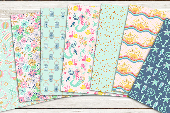 SUMMER digital papers in Patterns - product preview 2