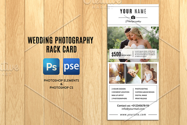 Wedding Photographer Rack Card V03