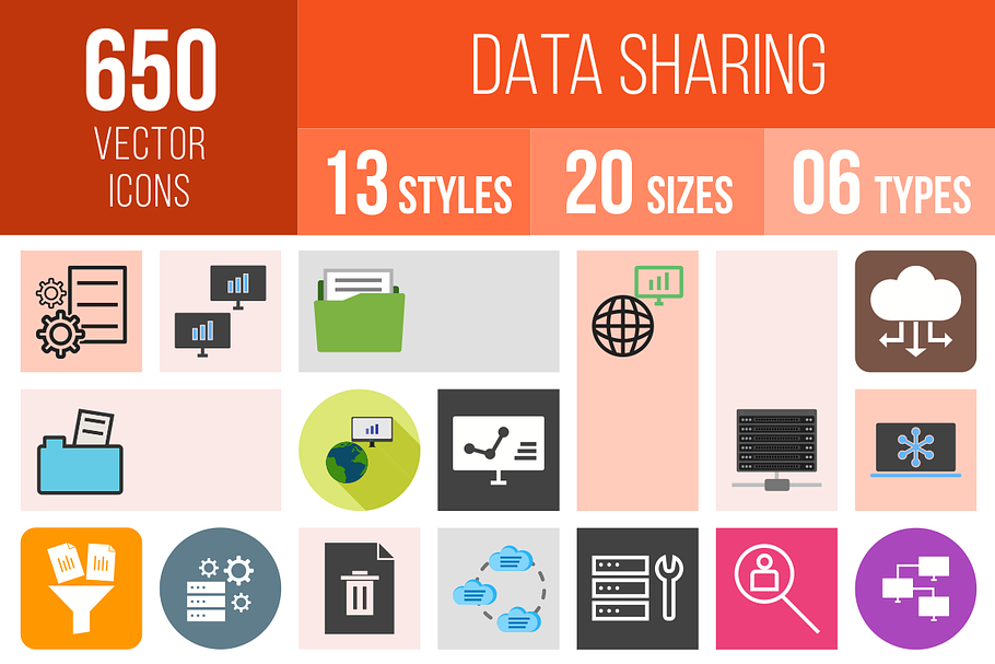 650 Data Sharing Icons