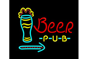 Neon Sign Beer Pub