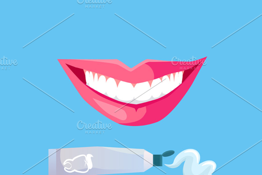 Smile with White Tooth in Illustrations - product preview 8