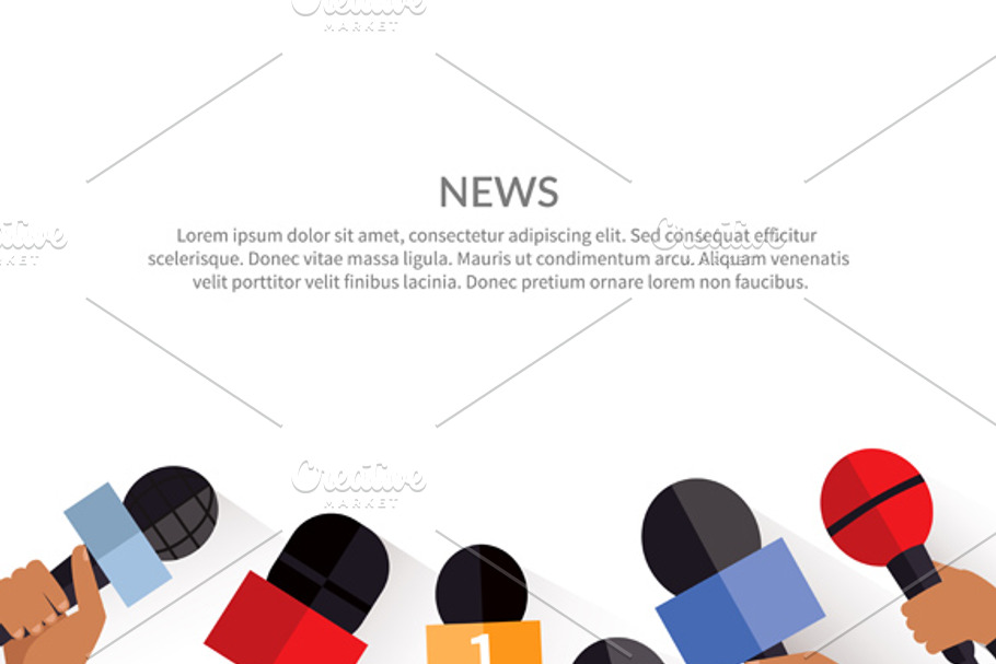 News Banner Template in Illustrations - product preview 8