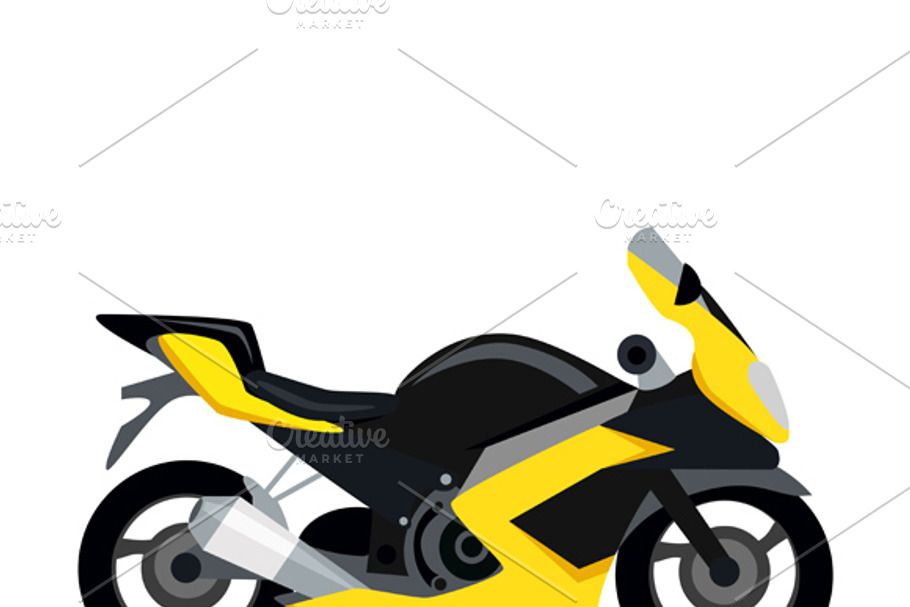 Motorcycle Isolated in Illustrations - product preview 8