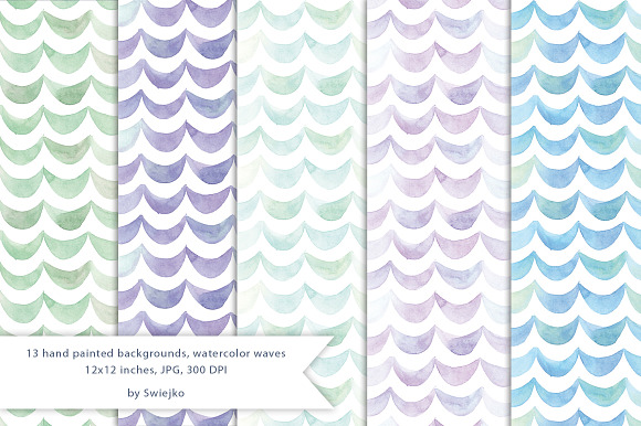 Watercolor Paper,Ocean Waves in Illustrations - product preview 2