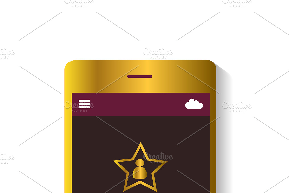 Mobile interface gold color in Mobile & Web Mockups - product preview 8